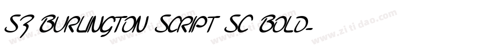 SF Burlington Script SC Bold字体转换